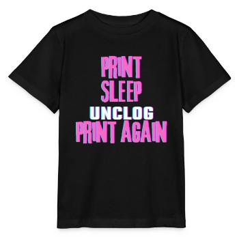 Imprimer Sommeil Déboucher Imprimer à nouveau - T-shirt bio MINI CREATOR Stanley/Stella Enfant - noir - Devant - Mikhail (115cm)