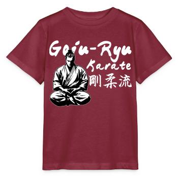 Goju Ryu Karate Kanji Kimono Kampfkunst Dojo - Stanley/Stella Kinder T-Shirt MINI CREATOR  - Burgunderrot - Vorne - Kain (125cm)