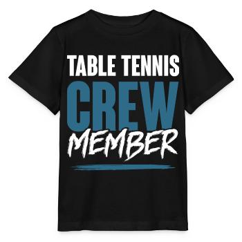Table Tennis Crew - Stanley/Stella Kinder T-Shirt MINI CREATOR  - Schwarz - Vorne - Mikhail (115cm)