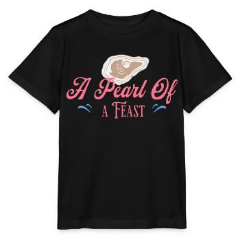 Fruits de mer, huîtres, perles, fruits de mer, pétoncles, nourriture - T-shirt bio MINI CREATOR Stanley/Stella Enfant - noir - Devant - Mikhail (115cm)
