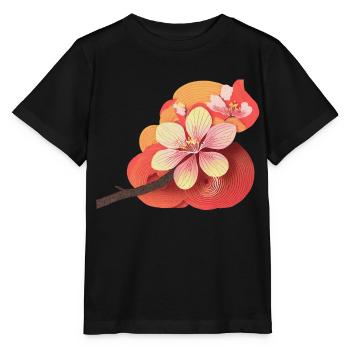 Kirschblüte - Stanley/Stella Kinder T-Shirt MINI CREATOR  - Schwarz - Vorne - Mikhail (115cm)
