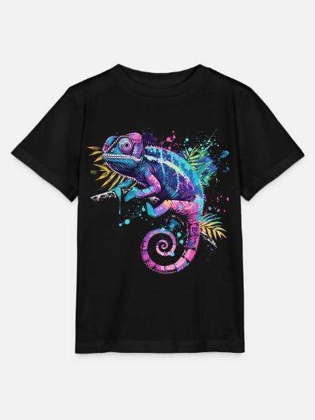 Chameleonaire A Rich Lizard für - Stanley/Stella Kinder T-Shirt MINI CREATOR - Schwarz