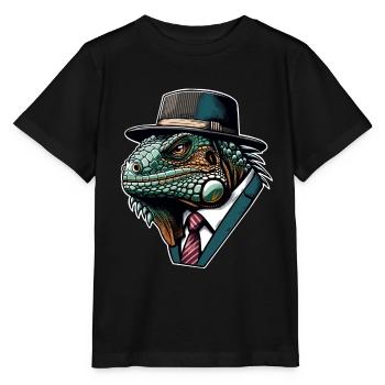 Leguan - Stanley/Stella Kinder T-Shirt MINI CREATOR  - Schwarz - Vorne - Mikhail (115cm)