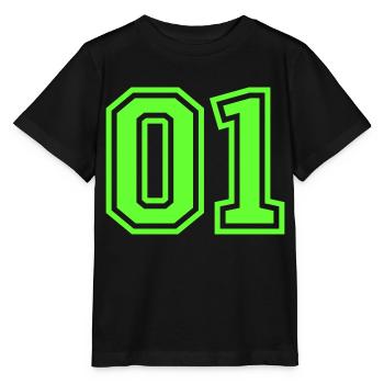 01 eins nummer - Stanley/Stella Kinder T-Shirt MINI CREATOR  - Schwarz - Vorne - Mikhail (115cm)