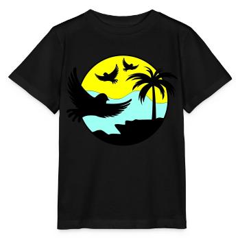 paradise birds 02 - Stanley/Stella Kinder T-Shirt MINI CREATOR  - Schwarz - Vorne - Mikhail (115cm)