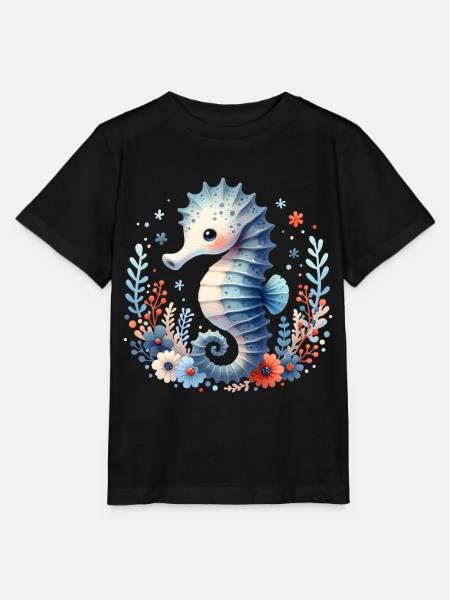 Seepferd Seepferdchen - Stanley/Stella Kinder T-Shirt MINI CREATOR - Schwarz