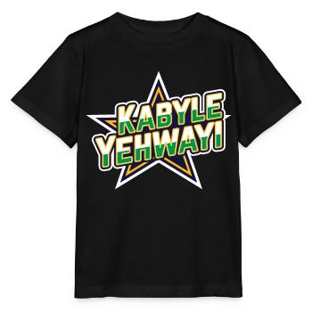 Kabyle Yehwayi (Kabyle Bien Fait, Je Le Veux) - T-shirt bio MINI CREATOR Stanley/Stella Enfant - noir - Devant - Mikhail (115cm)