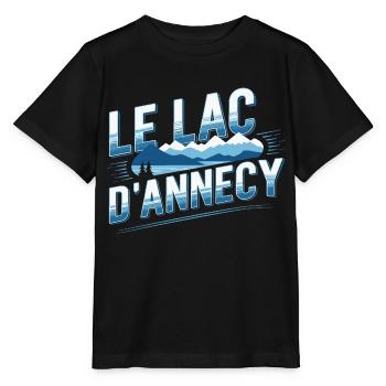 Le Lac d'Annecy - T-shirt bio MINI CREATOR Stanley/Stella Enfant - noir - Devant - Mikhail (115cm)