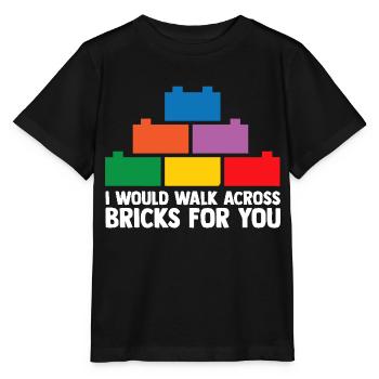 Brick Builder Toys Blocks Clamping Blocks Bricks - Stanley/Stella MINI CREATOR Kids’ T-Shirt - black - Front - Mikhail (115cm)