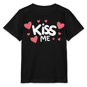 Kiss Me - Stanley/Stella MINI CREATOR Kids’ T-Shirt - black - Front - Mikhail (115cm)