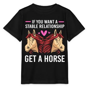 Courses de chevaux - T-shirt bio MINI CREATOR Stanley/Stella Enfant - noir - Devant - Mikhail (115cm)
