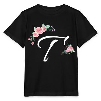 Brief und Blumen - Stanley/Stella Kinder T-Shirt MINI CREATOR  - Schwarz - Vorne - Mikhail (115cm)