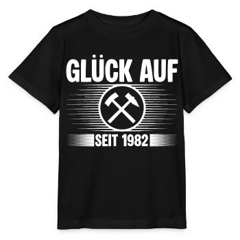 Glueck auf seit 1982 - Stanley/Stella Kinder T-Shirt MINI CREATOR  - Schwarz - Vorne - Mikhail (115cm)