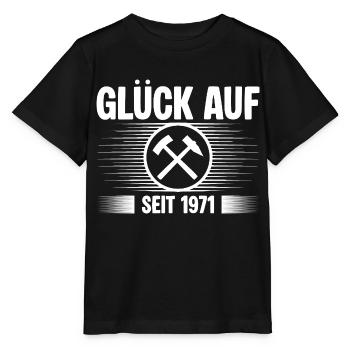 Glueck auf seit 1971 - Stanley/Stella Kinder T-Shirt MINI CREATOR  - Schwarz - Vorne - Mikhail (115cm)