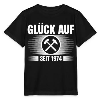 Glueck auf seit 1974 - Stanley/Stella Kinder T-Shirt MINI CREATOR  - Schwarz - Vorne - Mikhail (115cm)