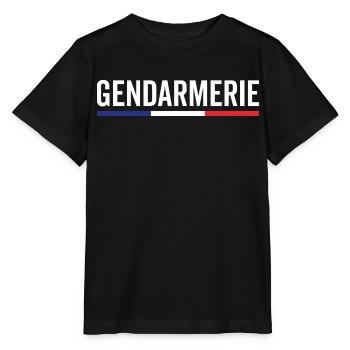 Gendarmerie France Detailed Emblem - Stanley/Stella MINI CREATOR Kids’ T-Shirt - black - Front - Mikhail (115cm)