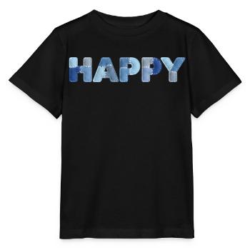 HAPPY Denim Patchwork neuer Trend - Stanley/Stella Kinder T-Shirt MINI CREATOR  - Schwarz - Vorne - Mikhail (115cm)