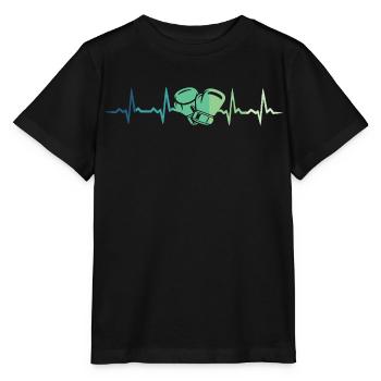 Boxe cadeau boxe battement de coeur arts martiaux - T-shirt bio MINI CREATOR Stanley/Stella Enfant - noir - Devant - Mikhail (115cm)