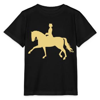 Dressurpferd - Stanley/Stella Kinder T-Shirt MINI CREATOR  - Schwarz - Vorne - Mikhail (115cm)