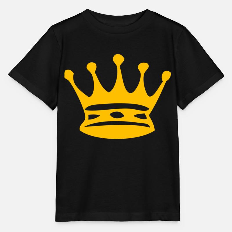 couronne jaune - T-shirt bio MINI CREATOR Stanley/Stella Enfant - noir