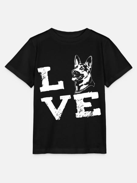 Pastor Alemán de amor - Pastor Alemán- - Camiseta para niños MINI CREATOR de Stanley/Stella - negro