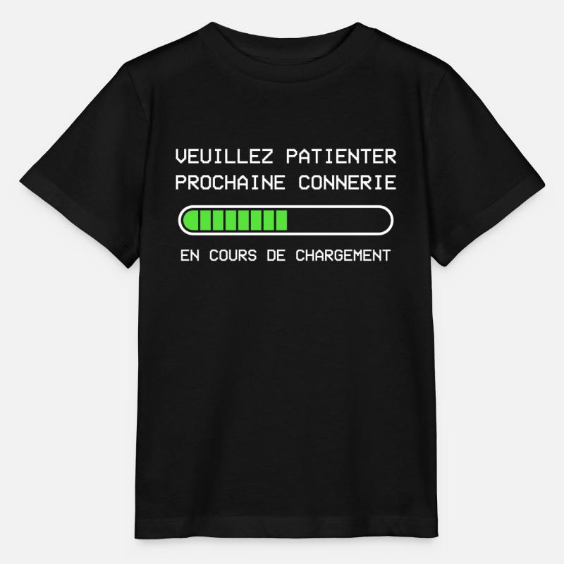 Prochaine connerie cadeau - T-shirt bio MINI CREATOR Stanley/Stella Enfant - noir