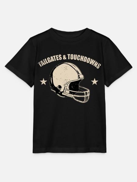 Football Touchdowns Helm - Stanley/Stella Kinder T-Shirt MINI CREATOR - Schwarz