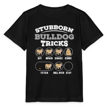 Dog training for bulldogen - Stanley/Stella MINI CREATOR Kids’ T-Shirt - black - Front - Mikhail (115cm)