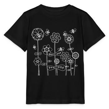 Bees looking for flower nectar - Stanley/Stella MINI CREATOR Kids’ T-Shirt - black - Front - Mikhail (115cm)