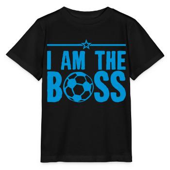 Fußball Zitat ich bin der Chef Humor - Stanley/Stella Kinder T-Shirt MINI CREATOR  - Schwarz - Vorne - Mikhail (115cm)