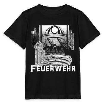 fire Department - Stanley/Stella MINI CREATOR Kids’ T-Shirt - black - Front - Mikhail (115cm)