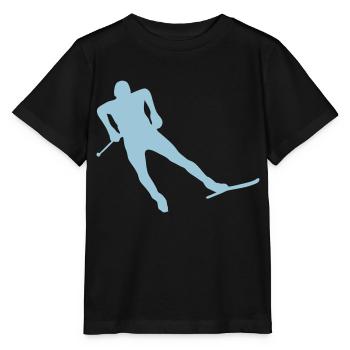 ski combine nordique fond silhouette - T-shirt bio MINI CREATOR Stanley/Stella Enfant - noir - Devant - Mikhail (115cm)