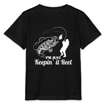 Fishing. Fishing. Fishing. fishes - Stanley/Stella MINI CREATOR Kids’ T-Shirt - black - Front - Mikhail (115cm)