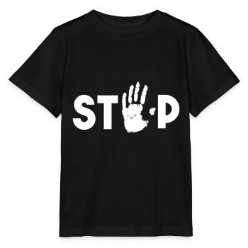 C’EST LA FIN - STOP - T-shirt bio MINI CREATOR Stanley/Stella Enfant - noir - Devant - Mikhail (115cm)