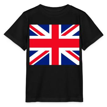 Masque facial Union Jack - T-shirt bio MINI CREATOR Stanley/Stella Enfant - noir - Devant - Mikhail (115cm)