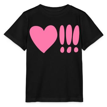 Heart with Exclamation Mark Pink - Stanley/Stella MINI CREATOR Kids’ T-Shirt - black - Front - Mikhail (115cm)