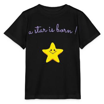 a star is born - T-shirt bio MINI CREATOR Stanley/Stella Enfant - noir - Devant - Mikhail (115cm)