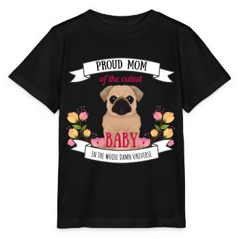 Maman de chien bébé cool proverbes chien mobylette mignon - T-shirt bio MINI CREATOR Stanley/Stella Enfant - noir - Devant - Mikhail (115cm)