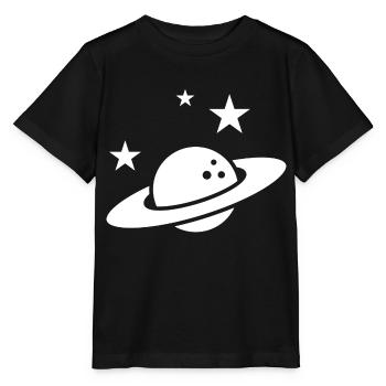 Voie Lactée Planètes - T-shirt bio MINI CREATOR Stanley/Stella Enfant - noir - Devant - Mikhail (115cm)