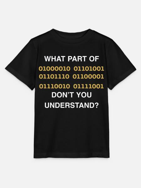 Software engineer code - Stanley/Stella Kinder T-Shirt MINI CREATOR - Schwarz