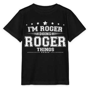 Roger - T-shirt bio MINI CREATOR Stanley/Stella Enfant - noir - Devant - Mikhail (115cm)