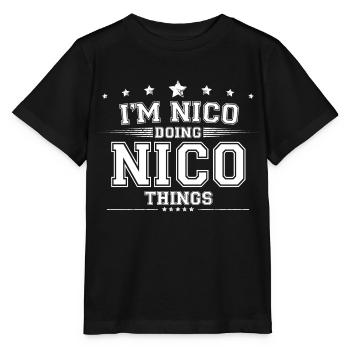 Nico - T-shirt bio MINI CREATOR Stanley/Stella Enfant - noir - Devant - Mikhail (115cm)