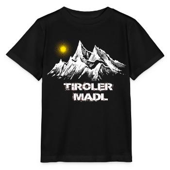 Tirol T-Shirt Tiroler Madl - Stanley/Stella Kinder T-Shirt MINI CREATOR  - Schwarz - Vorne - Mikhail (115cm)