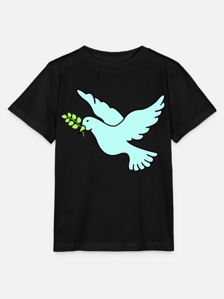 Friedenstaube - Stanley/Stella Kinder T-Shirt MINI CREATOR  - Schwarz
