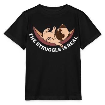 The Struggle is real - Stanley/Stella MINI CREATOR Kids’ T-Shirt - black - Front - Mikhail (115cm)