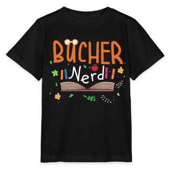Bücher Nerd Buch Bibliothek Lesen Krimi Romane - Stanley/Stella Kinder T-Shirt MINI CREATOR  - Schwarz - Vorne - Mikhail (115cm)
