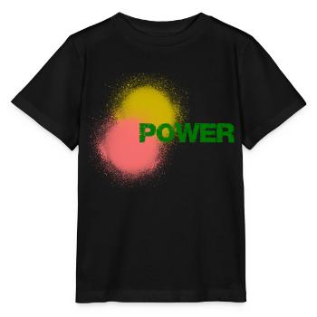 Power - Stanley/Stella Kinder T-Shirt MINI CREATOR  - Schwarz - Vorne - Mikhail (115cm)