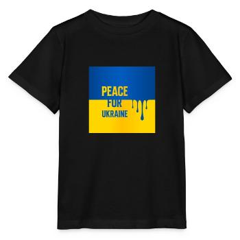 T-shirt Paix pour l’Ukraine - T-shirt bio MINI CREATOR Stanley/Stella Enfant - noir - Devant - Mikhail (115cm)