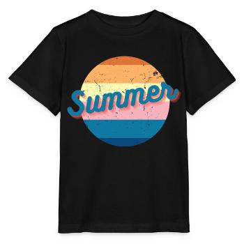 Vintage Coloré Summer Retro Design - T-shirt bio MINI CREATOR Stanley/Stella Enfant - noir - Devant - Mikhail (115cm)