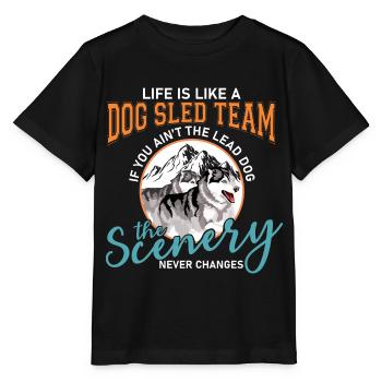 Sled Dogs and Sledding Team - Stanley/Stella MINI CREATOR Kids’ T-Shirt - black - Front - Mikhail (115cm)
